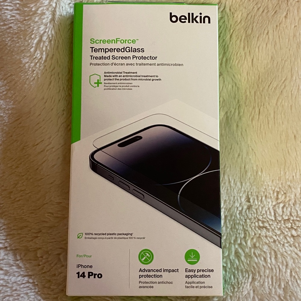 Belkin ScreenForce TemperedGlass Treated Screen Protector for iPhone 14 Pro NWT